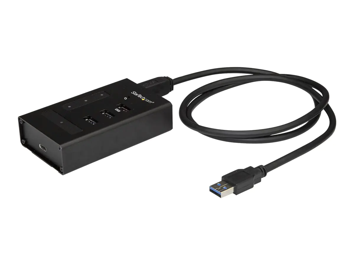 StarTech 4 Port USB Hub - Metall - USB-A zu 3x USB-A und 1x USB-C - USB 3.0 - Industrieller USB Hub - USB Hub mit Typ C - Hub - 3 x SuperSpeed USB 3.0 + 1 x USB-C - Desktop - für P/N: SVA12M2NEUA, SVA12M5NA