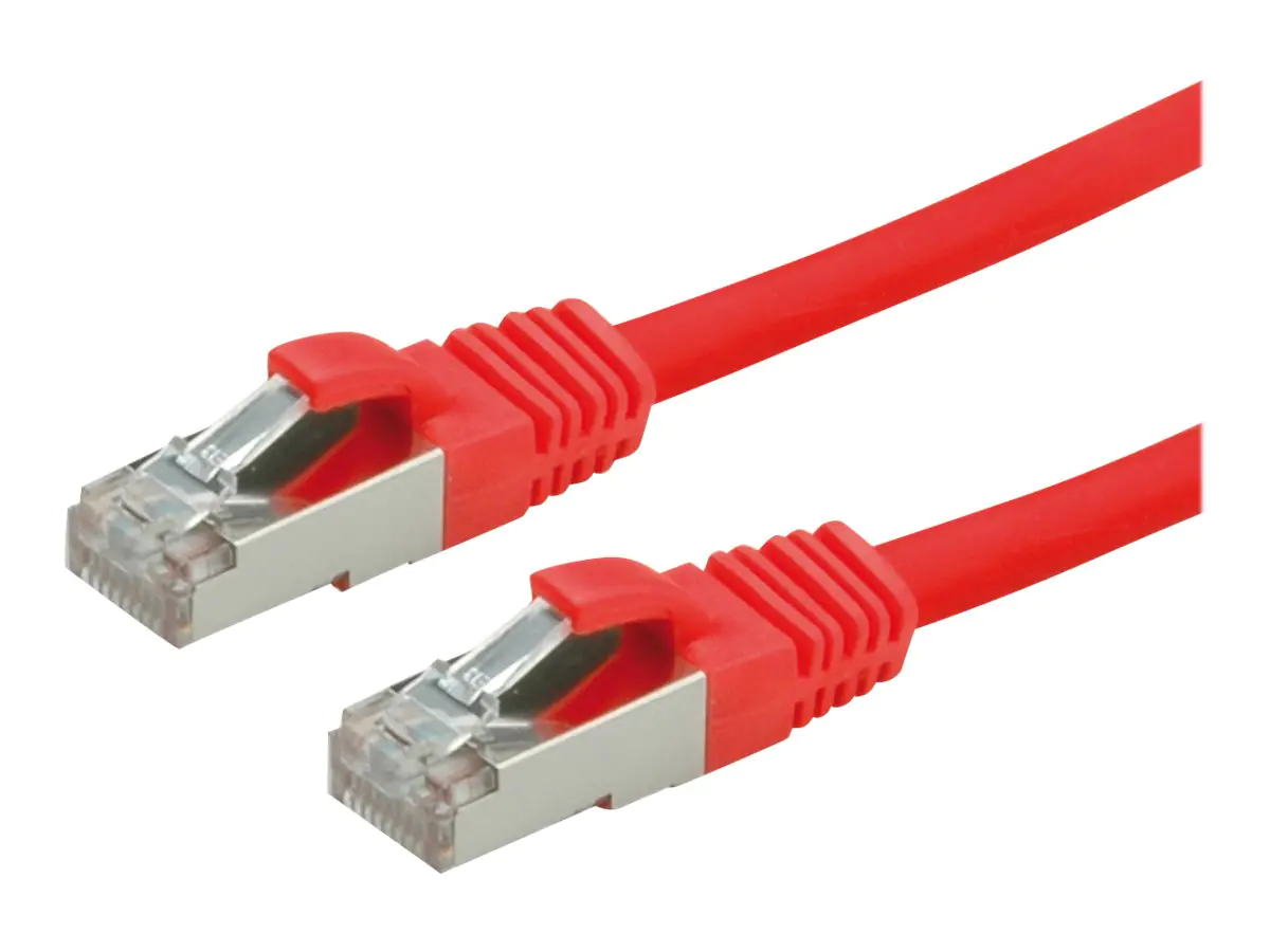 VALUE - Patch-Kabel - RJ-45 (M) zu RJ-45 (M) - 1.5 m - SFTP, PiMF - CAT 6 - halogenfrei, geformt, ohne Haken, verseilt - Rot