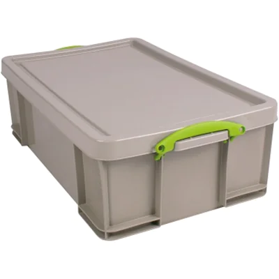 Really Useful Box Aufbewahrungsbox Recycling 71 x 23 x 44 cm (B x H x T) 50l Polypropylen, 100 % recycelt taubengrau
