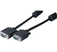 exertis Connect - VGA-Kabel - HD-15 (VGA) (M) zu HD-15 (VGA) (M) - 1 m - Daumenschrauben - Schwarz