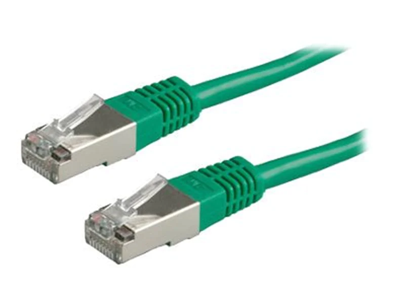 VALUE - Patch-Kabel - RJ-45 (M) zu RJ-45 (M) - 10 m - SFTP, PiMF - CAT 6e - geformt, verseilt - grün