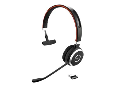 Jabra Evolve 65 SE MS Mono - Headset - On-Ear - Bluetooth - kabellos - USB - Zertifiziert für Microsoft Teams - für Jabra Evolve; LINK 380a MS