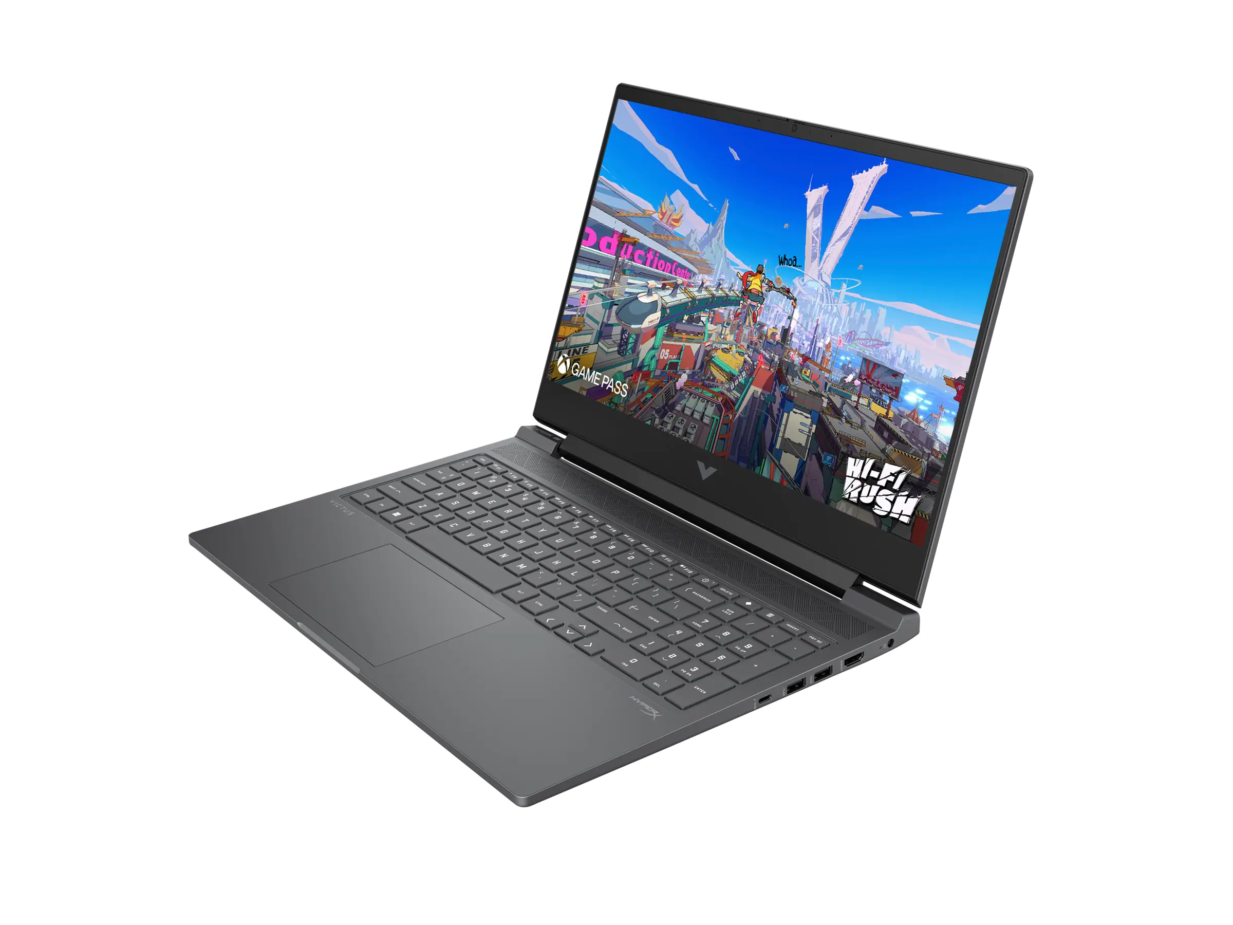 Victus by HP Laptop 16-r1077ng - Intel Core i7 i7-14700HX / 2.1 GHz - Win 11 Home - GeForce RTX 4070 - 16 GB RAM - 512 GB SSD NVMe, TLC - 40.9 cm (16.1") IPS 1920 x 1080 (Full HD) @ 165 Hz - Wi-Fi 6, Bluetooth - Mica Silver, Black Chrome (Logo), Moonstone