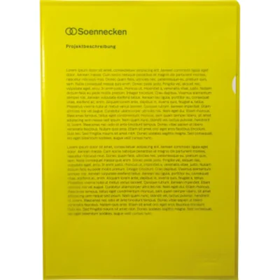 Soennecken Sichthülle 1512 DIN A4 PP gelb 100 St./Pack.