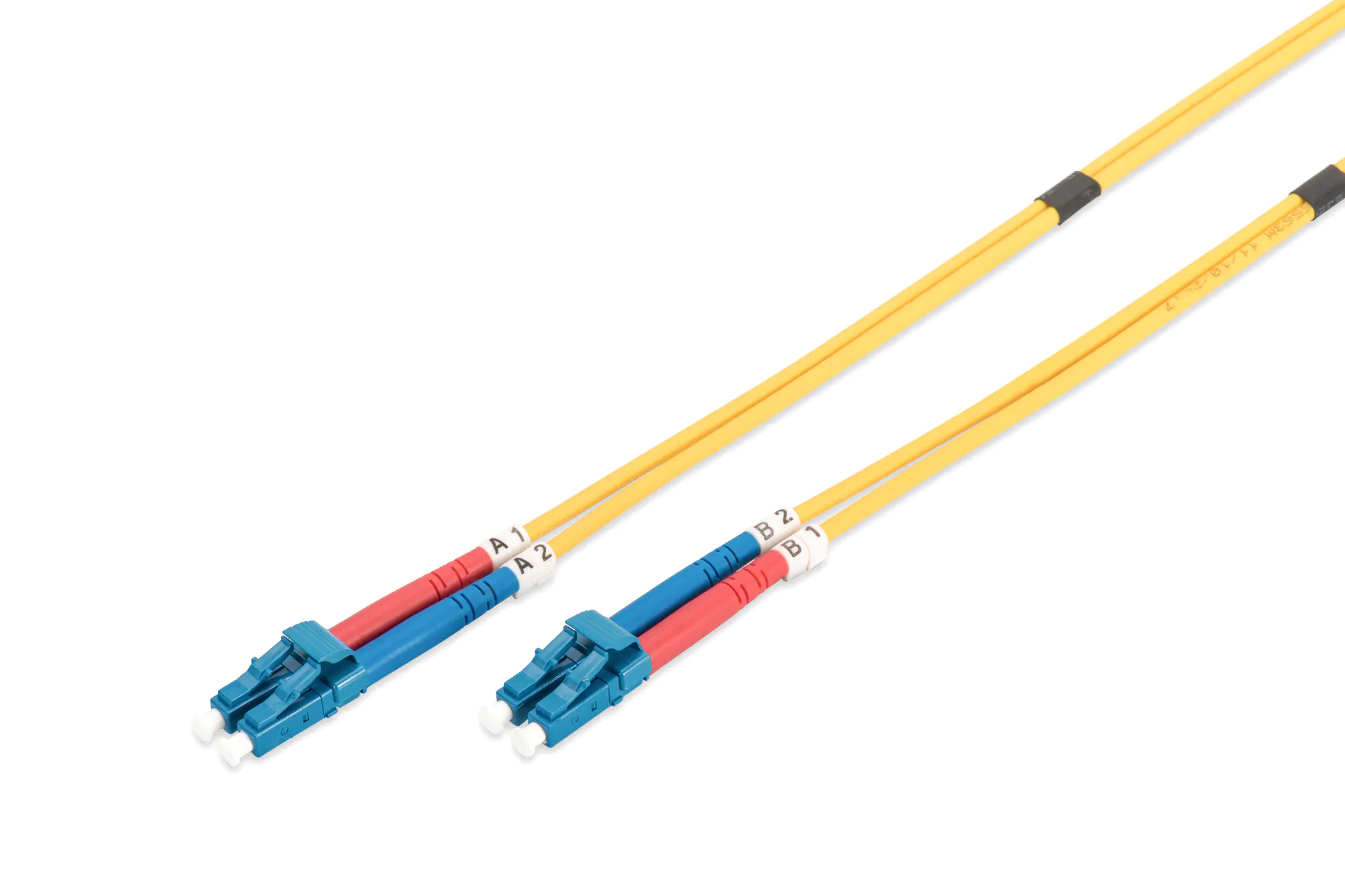 DIGITUS - Patch-Kabel - LC Single-Modus (M) zu LC Single-Modus (M) - 2 m - Glasfaser - 9/125 Mikrometer - OS2 - geschirmt, halogenfrei - Gelb