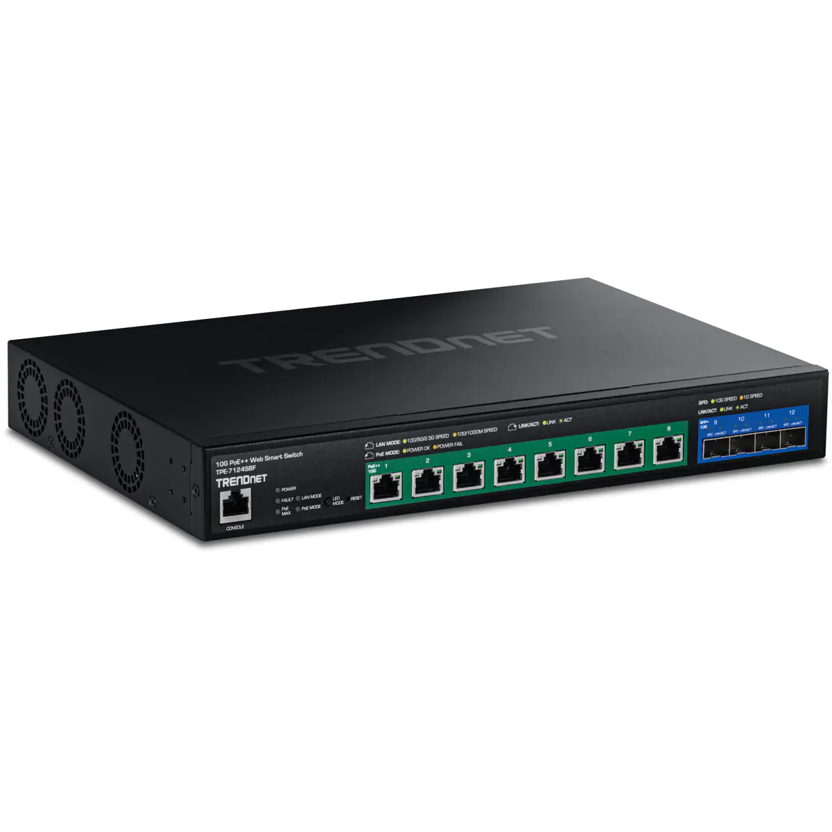 TRENDnet TPE-7124SBF - Version v1.0R - Switch - web - Smart - 8 x 10 Gigabit Ethernet + 4 x 10 Gig