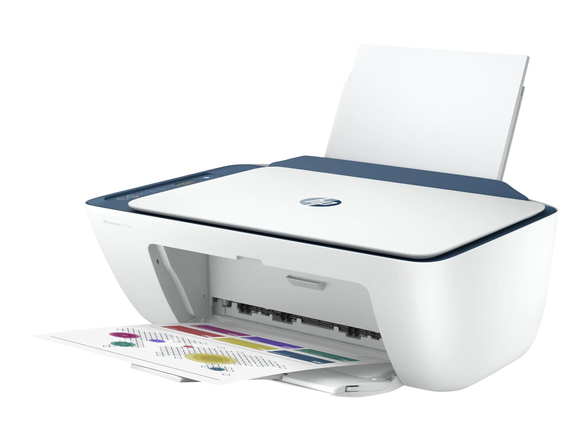 HP Deskjet 2721e All-in-One - Multifunktionsdrucker - Farbe - Tintenstrahl - 216 x 297 mm (Original) - A4/Legal (Medien) - bis zu 6 Seiten/Min. (Kopieren) - bis zu 7.5 Seiten/Min. (Drucken) - 60 Blatt - USB 2.0, Bluetooth, Wi-Fi(n) - Indigo - Für HP Insta