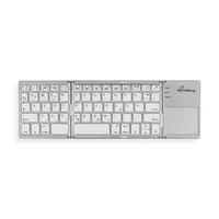 MediaRange MROS133 - Tastatur - klappbar - mit Touchpad - kabellos - Bluetooth 3.0 - QWERTZ - Deutschland/Österreich/Schweiz - Silber