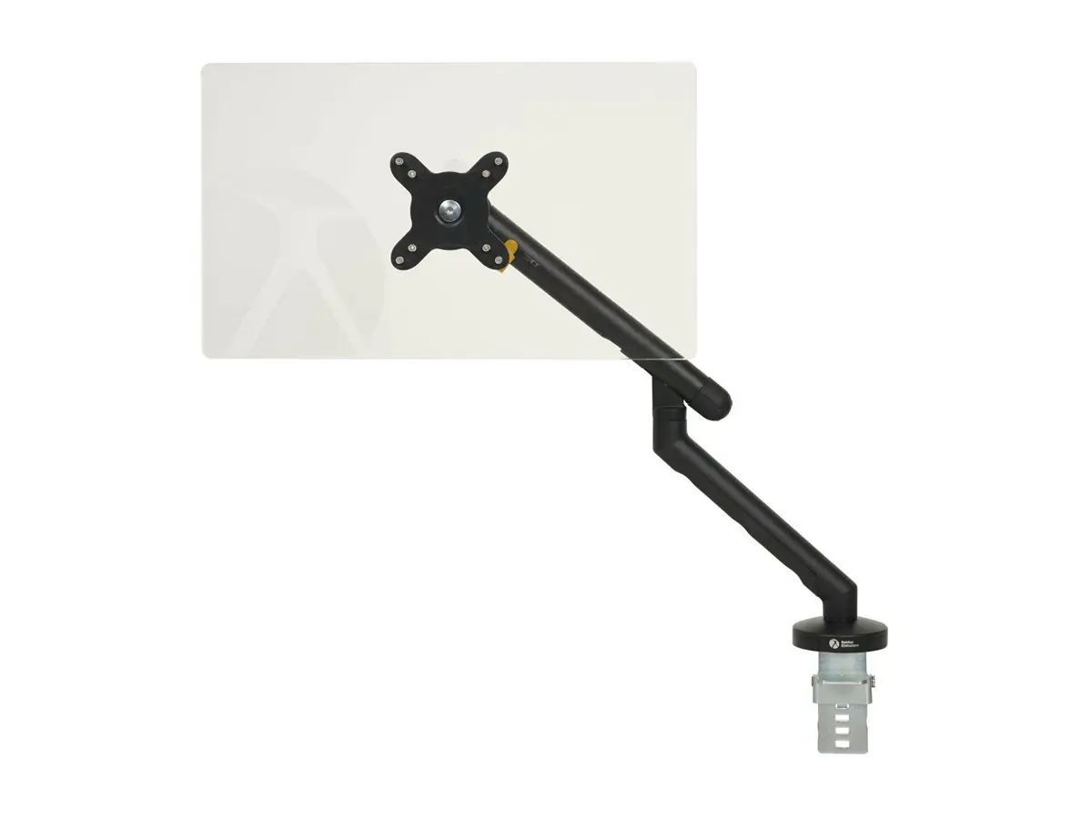 Bakker Elkhuizen Flexible Single - Befestigungskit - adjustable arm with mechanical spring - für Monitor - Aluminium, Stahl, ABS-Kunststoff, thermoplastischer Gummi (TPR), Polyamid (PA6) - Schwarz - Bildschirmgröße: 43.18-88.9 cm (for flat screen), 43.18-