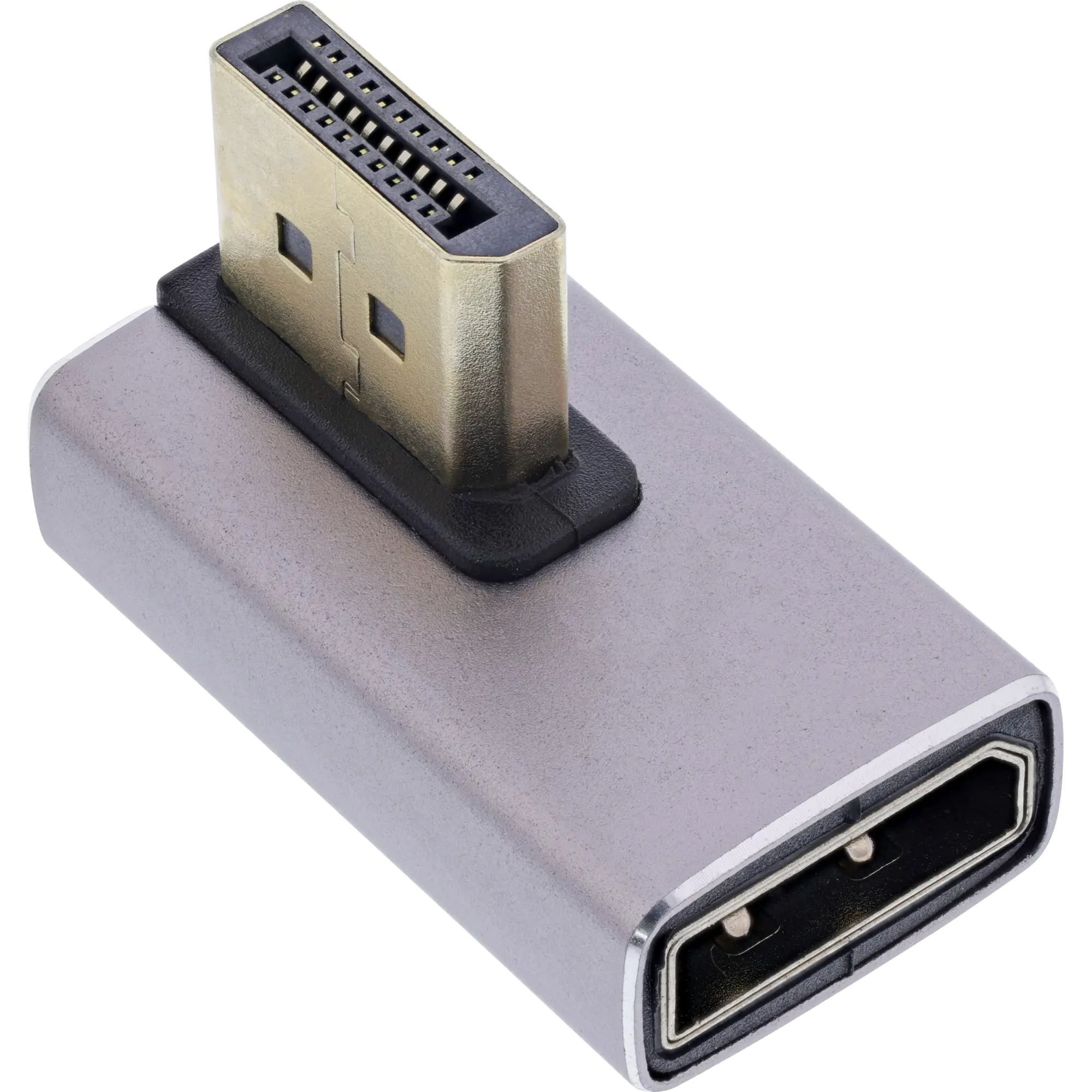 InLine DisplayPort 1.4 Adapter - DisplayPort St/ Bu - 90° vertikal links - 8K UHD
