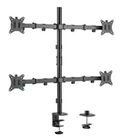 equip - Befestigungskit (Kabeldurchführungsklemme, Schrauben, Klemmhalterung) - für 4 LCD-Displays / Curved LCD-Displays - articulating - Kunststoff, Metall - Schwarz - Bildschirmgröße: 43.2-81.3 cm (17"-32") - Tischmontage