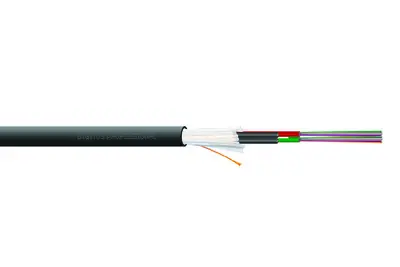 DIGITUS Installation Cable - Bulkkabel - 1 m - 6.5 mm - Glasfaser - 50/125 Mikrometer - OM3 - halogenfrei, innen/außen - Schwarz