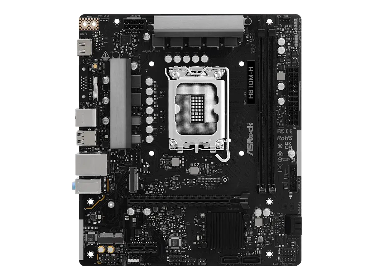 ASRock H810M-H Dimms 4STATA3 USB3.2 GB-LAN - DDR5 - Gigabit-LAN