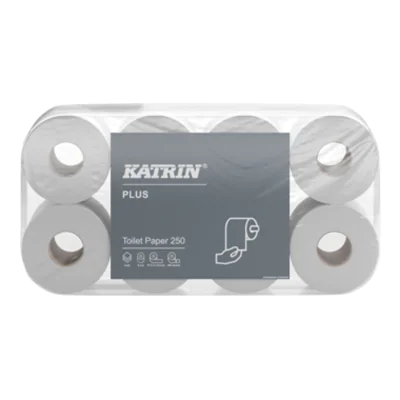 Katrin Toilettenpapier Plus 3-lagig weiß 250 Bl./Rl. 8 Rl./Pack.