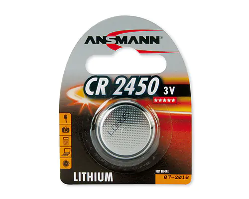 Ansmann Knopfbatterie CR2450 3V 1er Blister Lithium 5020112