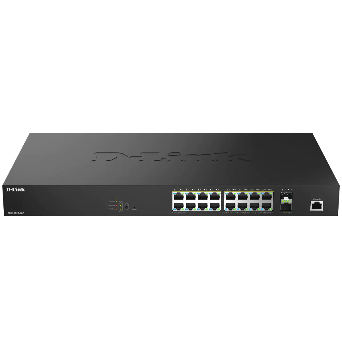 D-Link DMS-1250-18P - Switch - L2+ - Smart - 16 x 10/100/1000/2.5G (PoE++) DMS-1250-18P/E