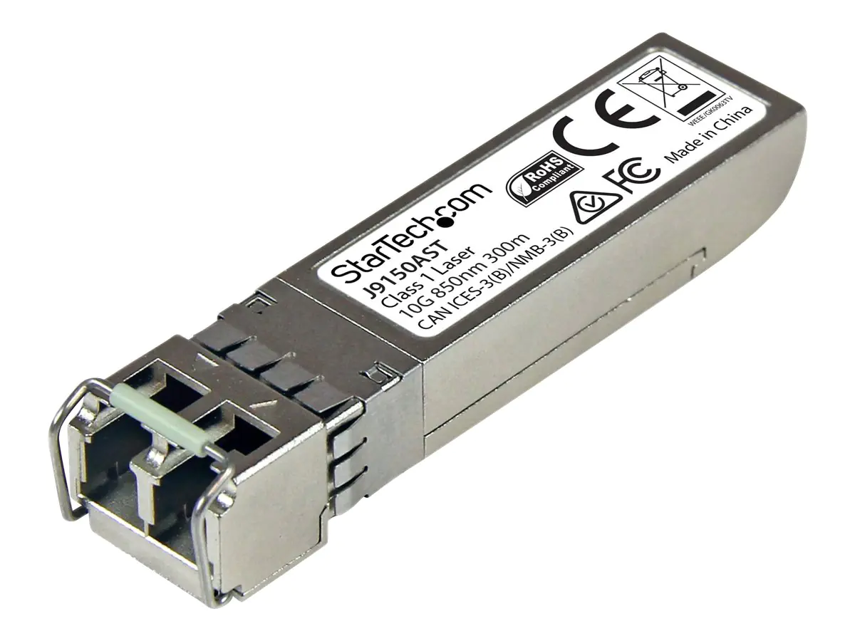 StarTech.com Startech 10 Gigabit LWL SFP+ Transceiver Modul - HP J9150A kompatibel - MM LC mit DDM - 300m - 10GBase-SR - SFP+-Transceiver-Modul (gleichwertig mit: HP J9150A) J9150AST
