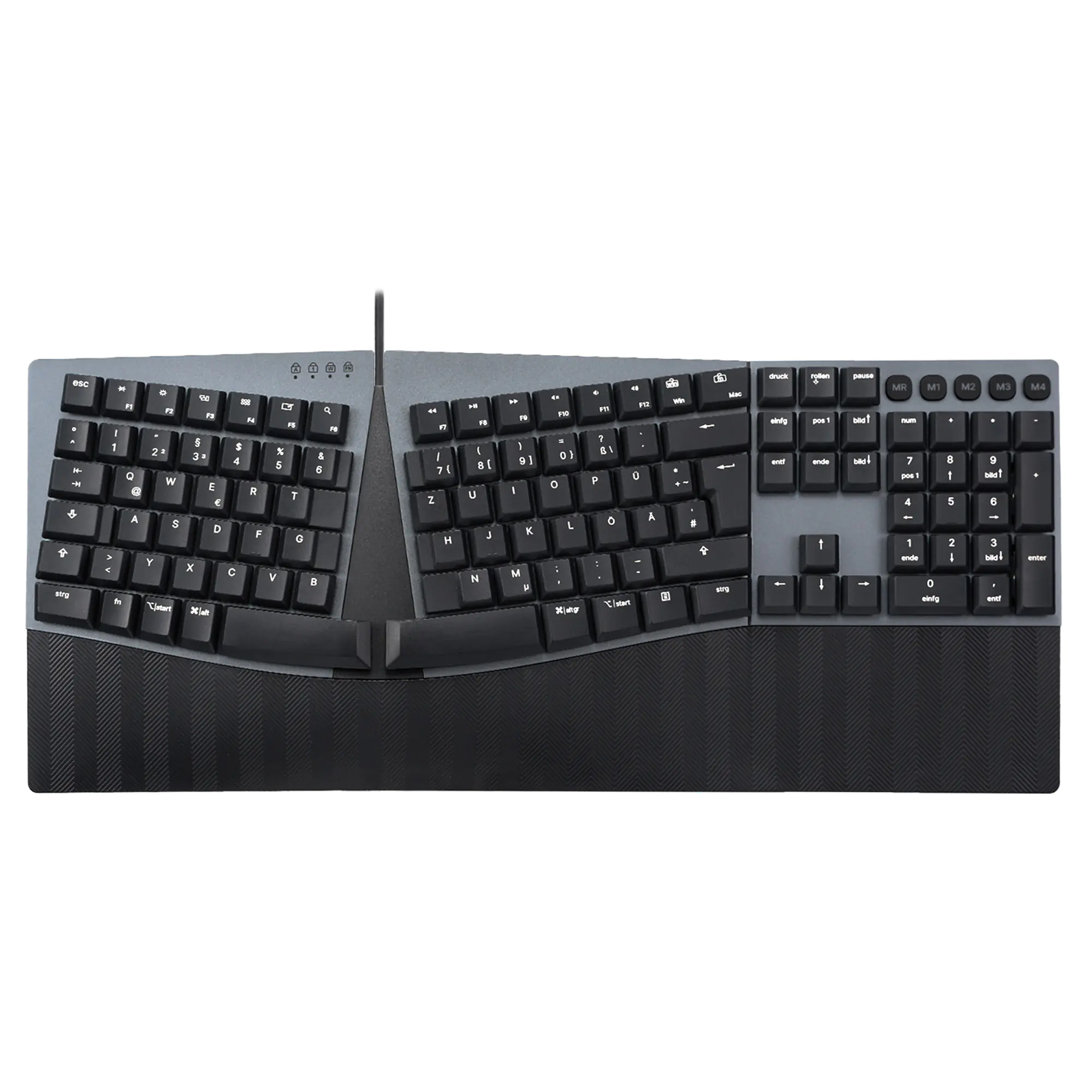 Perixx PERIBOARD-535 DE BR Kabelgebundene ergonomische mechanische Tastatur - flache - Tasta