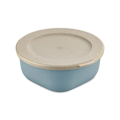 Koziol Vorratsdose CONNECT BOX 15,8 x 6,5 x 16,2 cm (B x H x L) 0,7l mikrowellengeeignet TPE Kunststoff nature flower blue