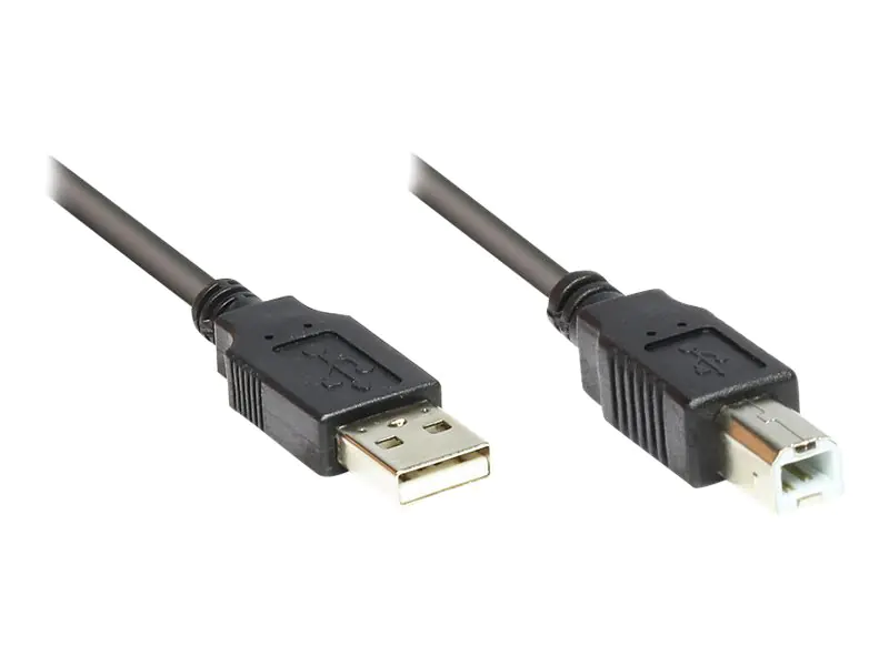 Good Connections - USB-Kabel - USB (M) bis USB Typ B (M) - USB 2.0 - 5 m - Schwarz