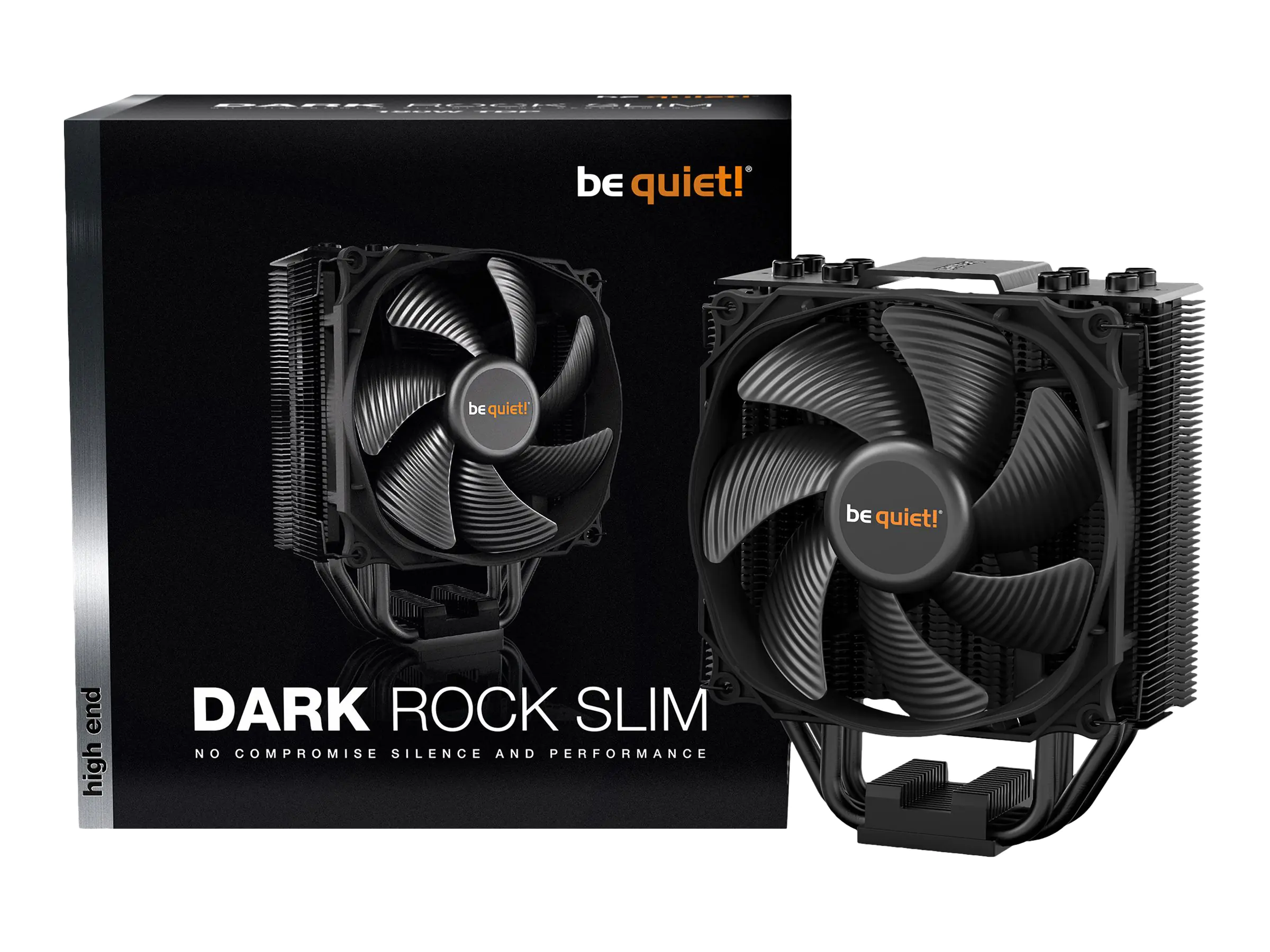 be quiet! Dark Rock Slim - Prozessor-Luftkühler - (für: LGA1150, LGA1151, LGA1155, LGA1200, LGA1700, LGA2011-3 (Square ILM), LGA2066, AM4) - Kupfer - 120 mm - Schwarz