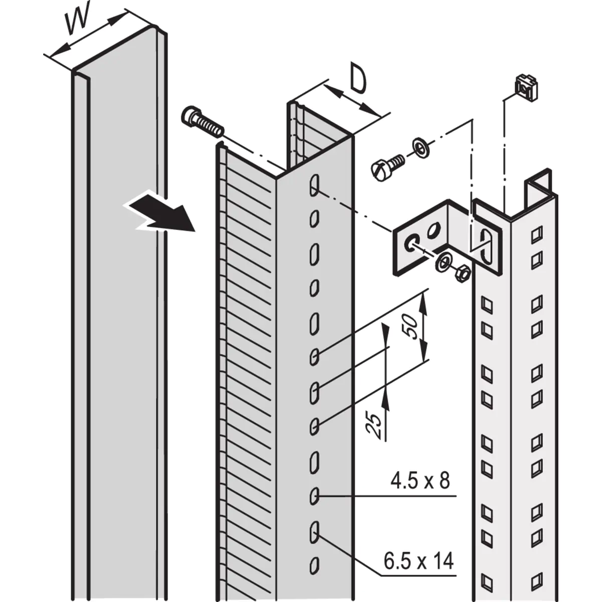 SCHROFF CABLE DUCT PLAST.66X30MM(2M)