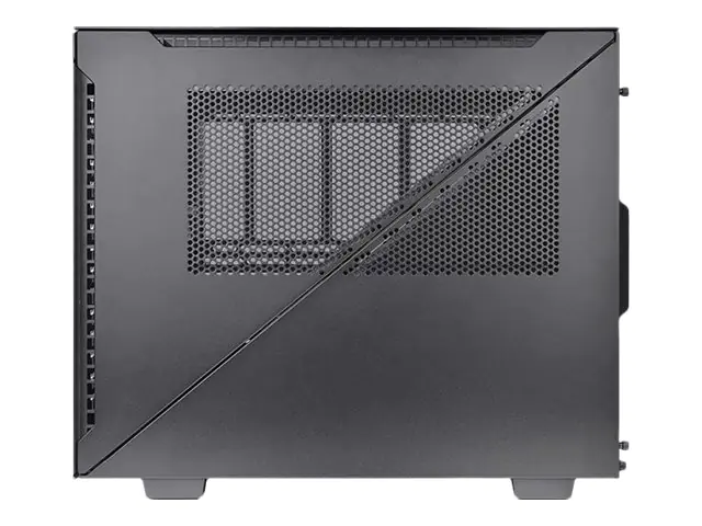 Thermaltake Divider 200 TG Air - Micro-Case - micro ATX - Seitenteil mit Fenster (gehärtetes Glas) - keine Spannungsversorgung (PS/2) - Schwarz - USB/Audio