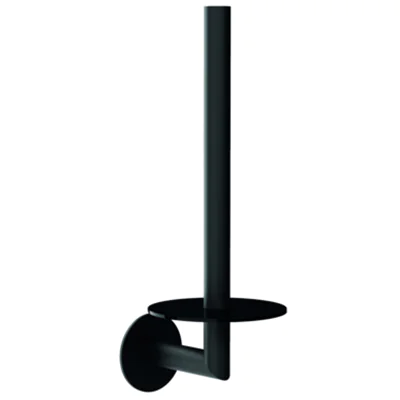 ovimar WC-Rollenhalter 13,5 x 5 x 28,5 cm (B x H x T) 2 Rollen Edelstahl/Glas schwarz