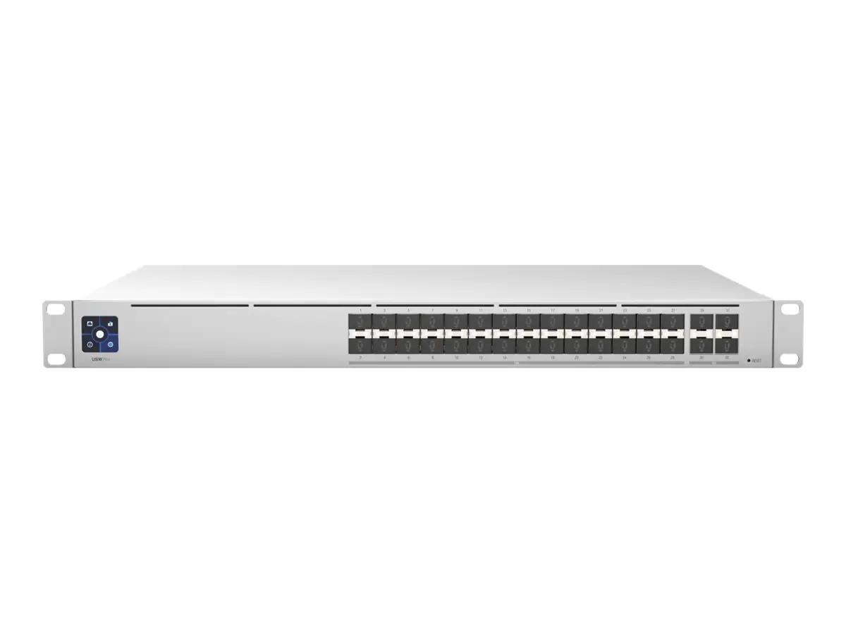UbiQuiti UniFi Switch Pro Aggregation - Switch - 28 x 10 Gigabit SFP+ + 4 x 25 Gigabit SFP28 - an Rack montierbar