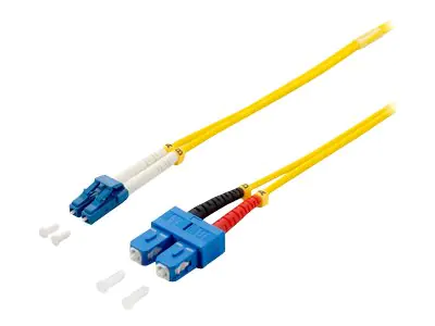 equip - Patch-Kabel - LC Single-Modus (M) zu SC Single-Modus (M) - 3 m - Glasfaser - Duplex - 9/125 Mikrometer - OS2 - geschirmt - Gelb