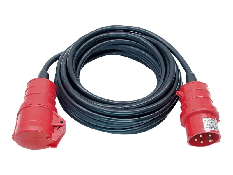 Brennenstuhl H07RN-F 5G2,5 - Spannungsversorgungs-Verlängerungskabel - IEC 60309 16A (W) bis IEC 60309 16A (M) - Wechselstrom 400 V - 25 m - Schwarz