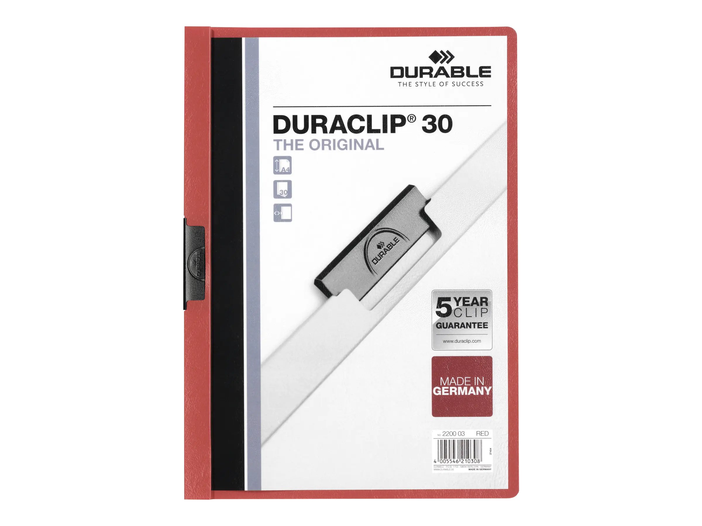Durable DURACLIP 30 - Klemmhefter - für A4 (210 x 297 mm) 220003