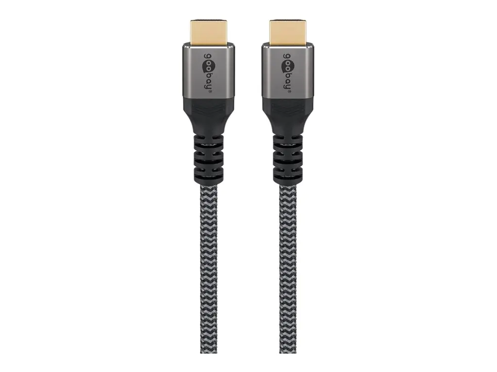 Goobay Ultra High-Speed HDMI -Kabel 0.5 m Sharkskin Grey - -Stecker Typ A>