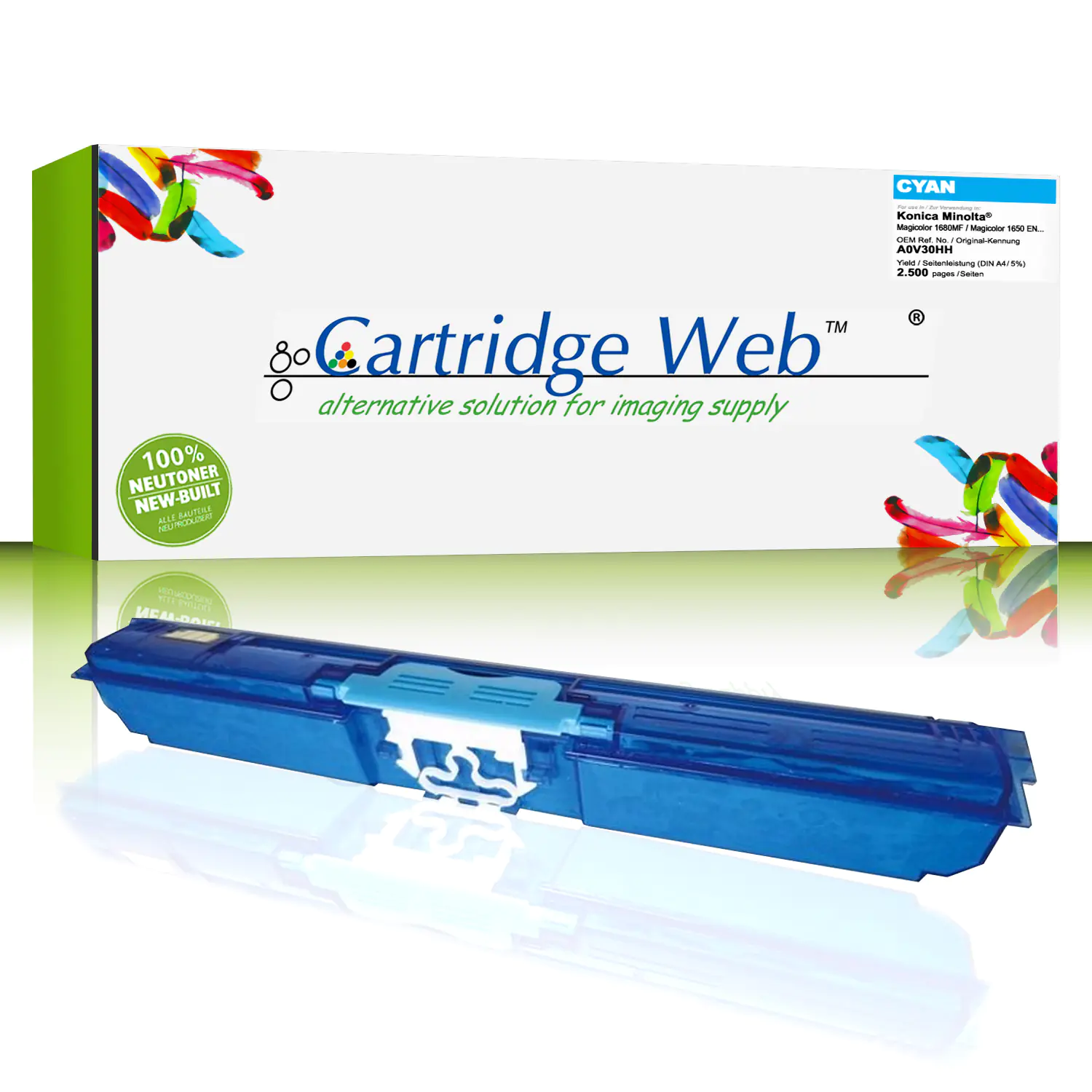 CartridgeWeb Toner kompatibel zu Konica Minolta A0V30HH Cyan 2.500 Seiten 1 Stück