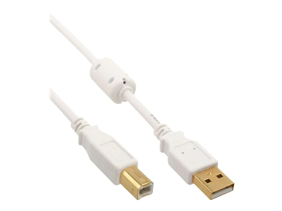 InLine - USB-Kabel - USB (M) zu USB Typ B (M) - USB 2.0 - 1.5 m - weiß