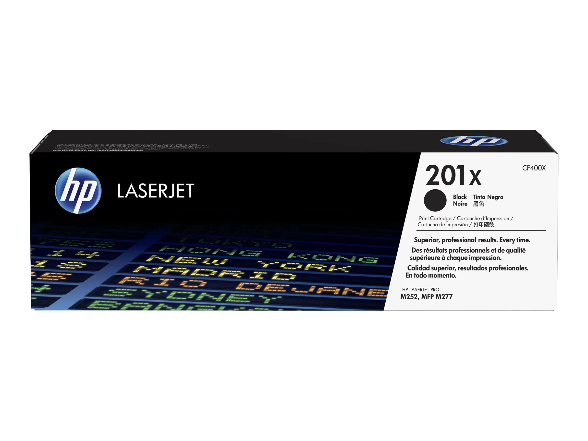 HP 201X - Hohe Ergiebigkeit - Schwarz - original - LaserJet - Tonerpatrone (CF400X) - für Color LaserJet Pro M252dn, M252dw, M252n, MFP M277c6, MFP M277dw, MFP M277n