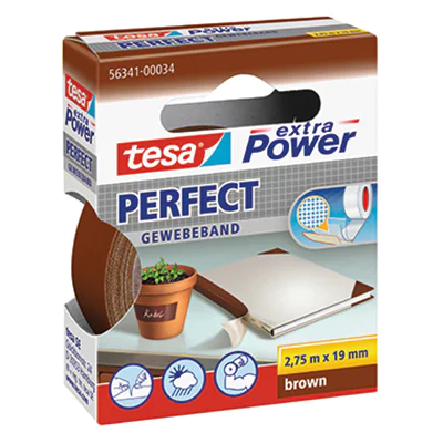 tesa Gewebeband Extra Power Perfect 56341-00034 19mmx2,75m braun