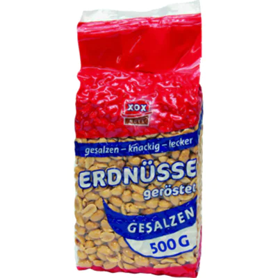 XOX Erdnüsse gesalzen Tüte 500 g/Pack.