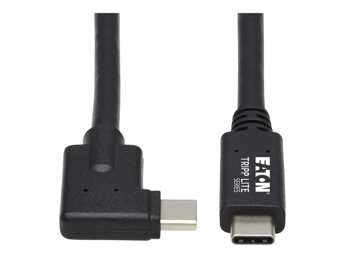 Eaton Tripp Lite Series USB C Cable (M/M) - USB 3.2 Gen 2, Thunderbolt 3, 100W PD Charging, Right
