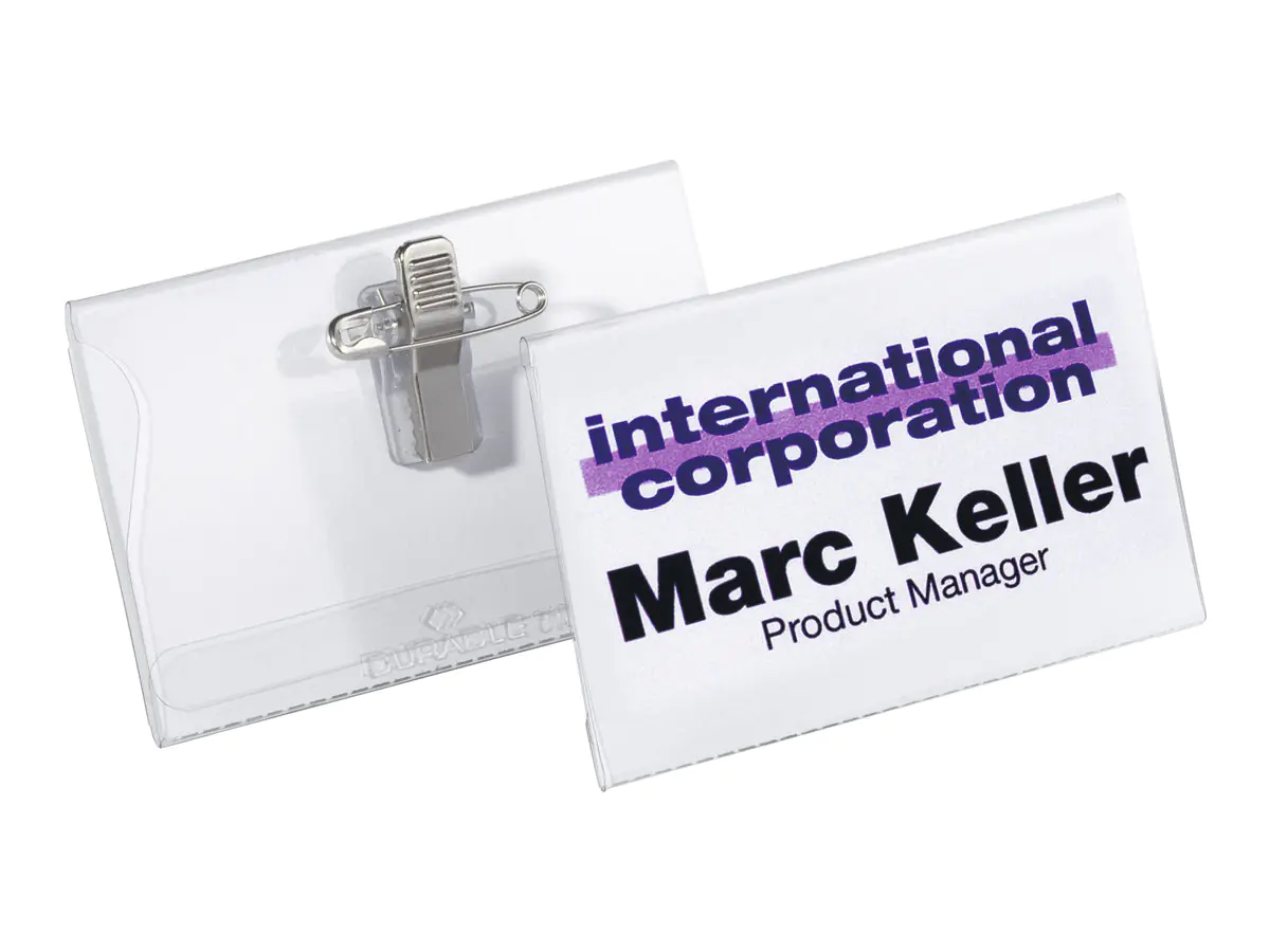 Durable Namensschild - für 54 x 90 mm - Clip 810119