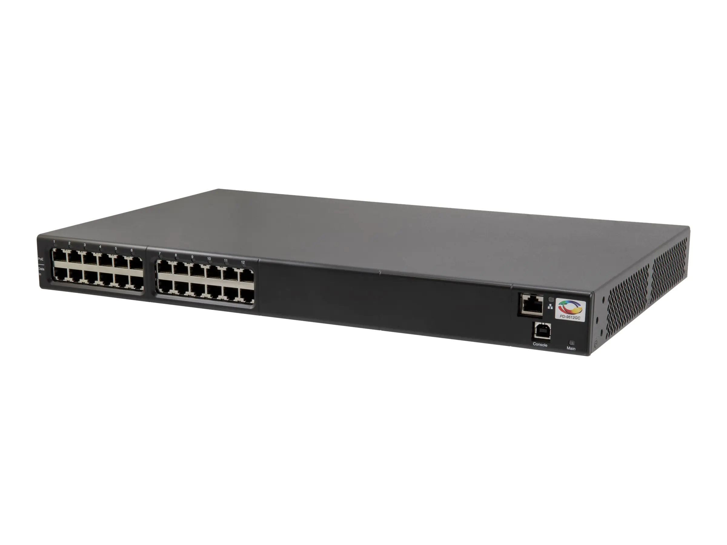 Microchip PD-9612GC - Power Injector (Rack - einbaufähig) - AC 100-240/ DC 55 V - Ethernet, USB - Ausgangsanschlüsse: 12 - 1U - Äquatorialguinea