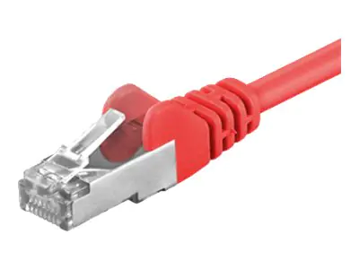 goobay - Netzwerkkabel - RJ-45 (M) bis RJ-45 (M) - 5 m - Foiled Unshielded Twisted Pair (F/UTP) - CAT 5e - geformt - Rot