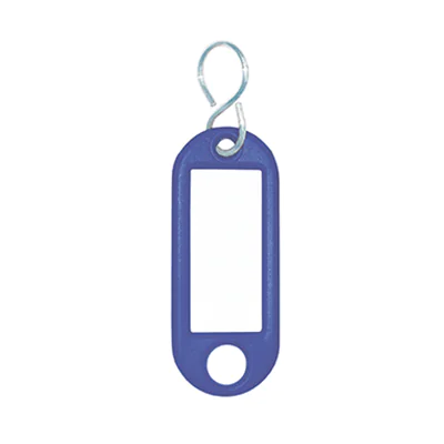 WEDO® Schlüsselanhänger 52 x 21 x 3 mm (B x H x T) S-Haken Kunststoff blau 100 St./Pack.