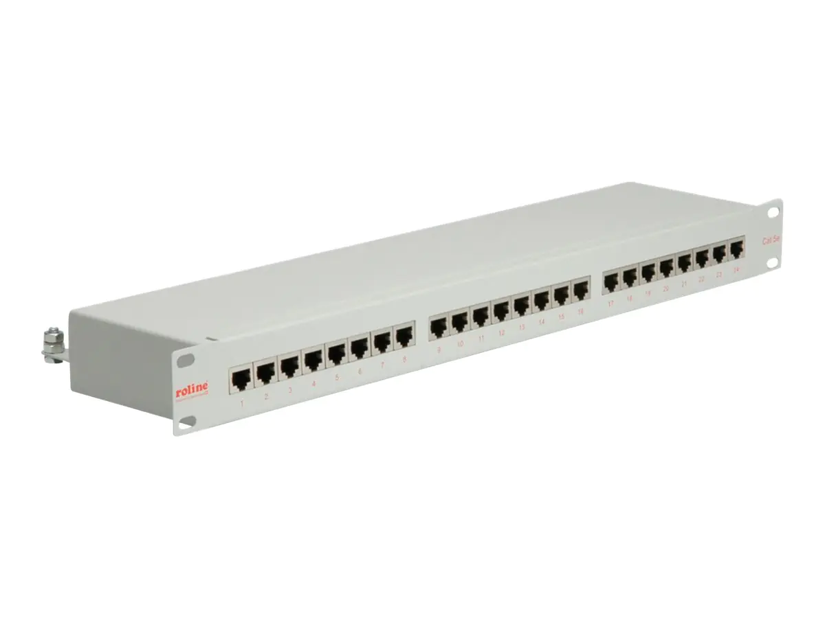 Roline - Patch Panel - CAT 5e - Hellgrau - 1U - 48.3 cm (19") - 24 Ports