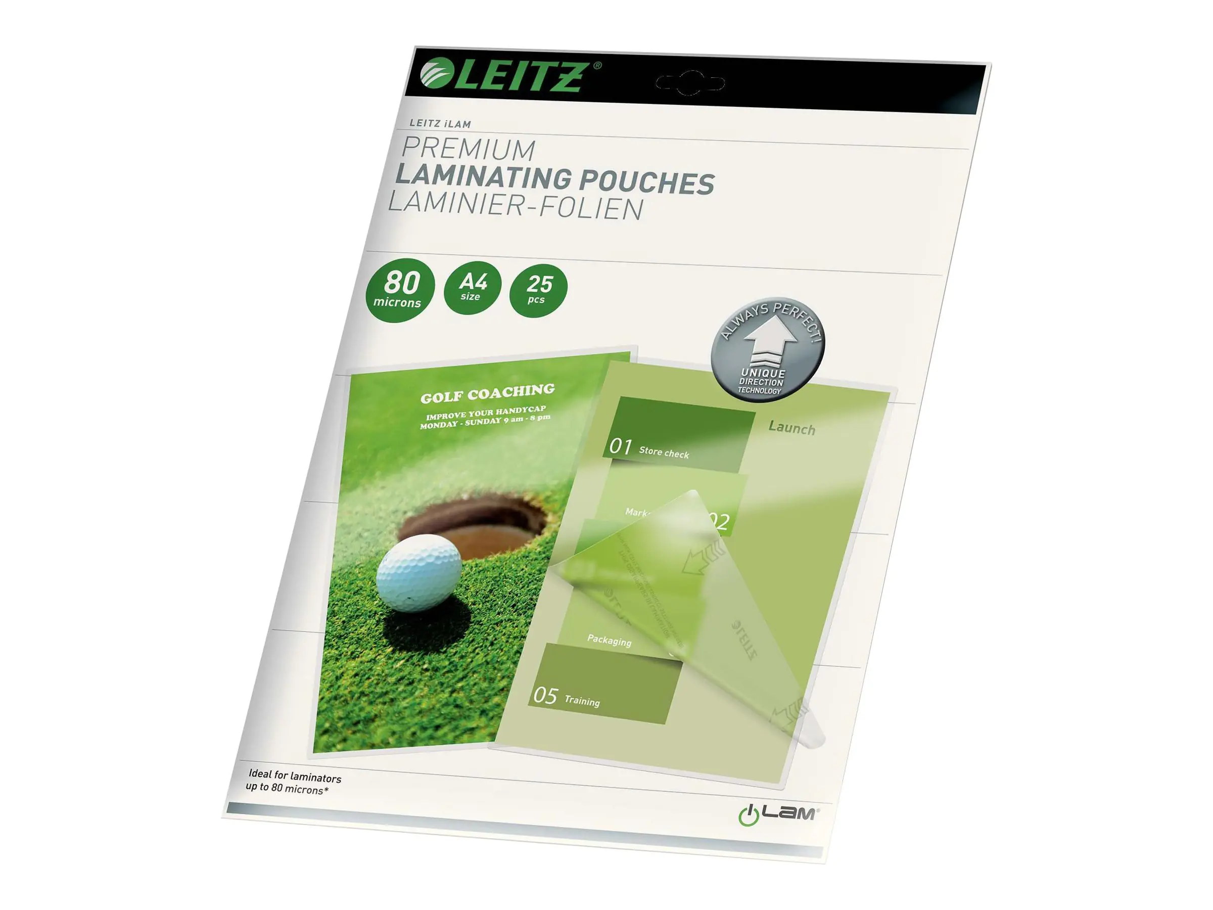 Leitz Laminierfolie 74790000 DIN A4 80mic glasklar 25 St./Pack.