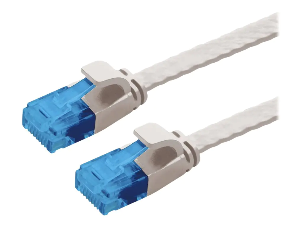 VALUE - Patch-Kabel - RJ-45 (M) zu RJ-45 (M) - 1.5 m - U/UTP, nicht abgeschirmt - CAT 6a - geformt, ohne Haken, verseilt, flach - Grau