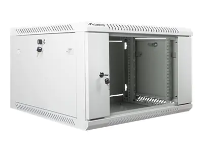 Lanberg Schrank Netzwerkschrank - geeignet für Wandmontage - Grau, RAL 7035 - 6U - 48.3 cm (19") WF01-6606-10S