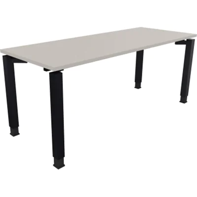 Schreibtisch Vierfuß Quadratrohr B1800xT700xH680-820 an/Lichtgrau