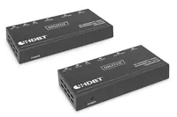 Digitus 4K HDBaseT DS-55520 - Sender und Empfänger - Video/Audio/Infrarot/seriell/Netzwerkextender - HDMI, HDBaseT, RS-232 - über CAT 6/7/8 - bis zu 70 m