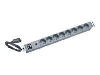 Online USV - Steckdosenleiste (Rack - einbaufähig) - Eingabe, Eingang IEC 60320 C14 - Ausgangsanschlüsse: 8 (CEE 7/7) - 1U - 48.3 cm (19") - Hellgrau, RAL 7035 - für XANTO RT 1000, 2000, 3000; ZINTO A 1000, 1500, 2000, 3000, 800; ZINTO D 1100, 1440, 800